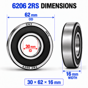GHT 6206 2RS dimensions image