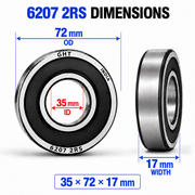 GHT 6207 2RS dimensions image
