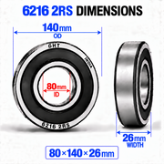 GHT 6216 2RS dimensions image