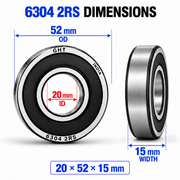 GHT 6304 2RS dimensions image