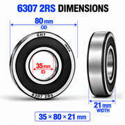 GHT 6307 2RS dimensions image