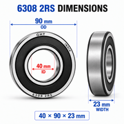 GHT 6308 2RS dimensions image