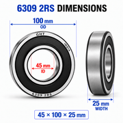 GHT 6309 2RS dimensions image
