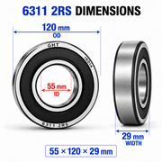GHT 6311 2RS dimensions image
