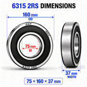 GHT 6315 2RS dimensions image