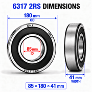 GHT 6317 2RS dimensions image